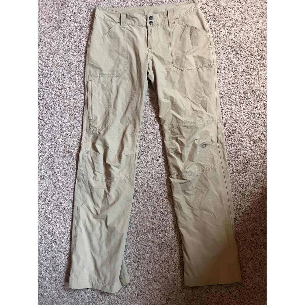 Patagonia Womens 6 Quandary Hiking Pants Tan Nylon Stretch Outdoor Trekking